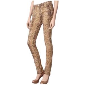 Tory Burch Low Rise Snake Print Skinny Pants Jeans - Size 28